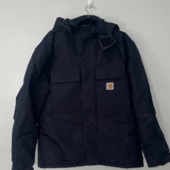 Carhartt Men's Loose Fit Duck Jacket XL Navy Blue New No Tags Outdoor Work - Picture 1 of 9